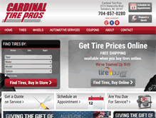 Tablet Screenshot of cardinaltire.com